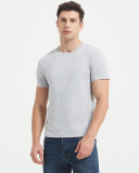 Cotton Plant Fibre Solid Color Crew Neck Men's T-shirt S-4XL