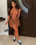 Crochet Women New Fringe Two Piece Short Set