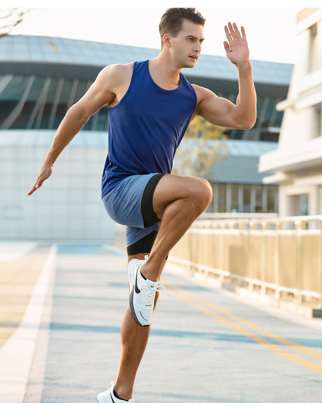 Men's Light Weight Sleeveless Quick Dry Marathon Track Field Training Vest S-2XL
