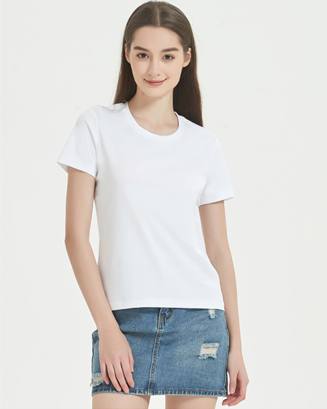 Women Solid Color EcoCosy Sorona 220g Modal Short Sleeve T-shirt S-3XL