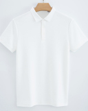 230g Cotton Polo Neck Short Sleeve Business Men's Short Sleeve Basic T-shirt S-4XL