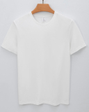 Cotton Plant Fibre Solid Color Crew Neck Men's T-shirt S-4XL