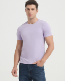 Cotton Plant Fibre Solid Color Crew Neck Men's T-shirt S-4XL