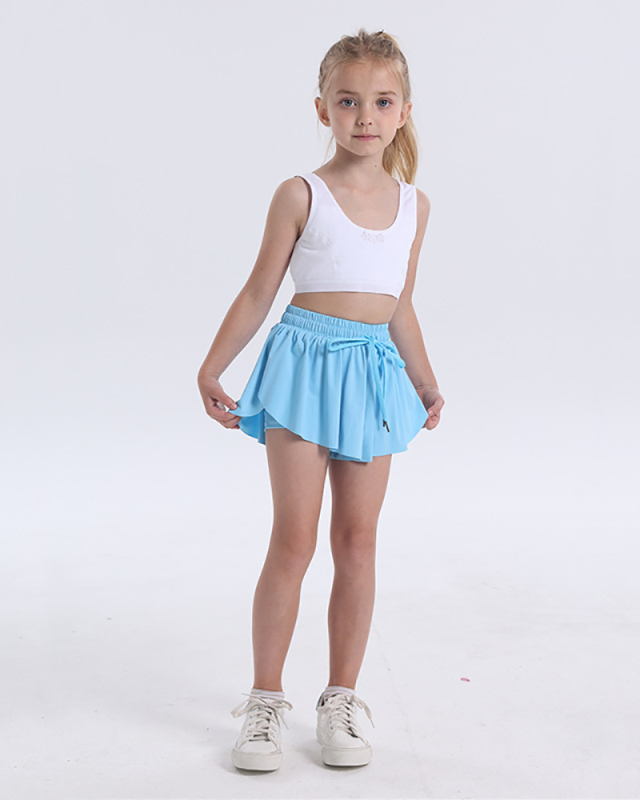 Kids Children Girls Lined Sports Running Tennis Yoga Shorts Skirts 70-130