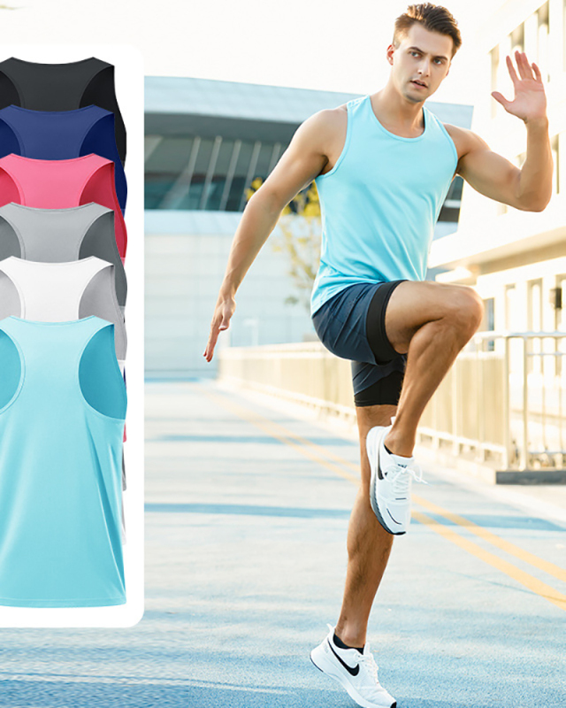 Men's Light Weight Sleeveless Quick Dry Marathon Track Field Training Vest S-2XL