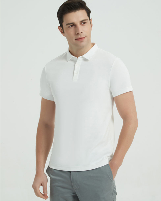 230g Cotton Polo Neck Short Sleeve Business Men's Short Sleeve Basic T-shirt S-4XL