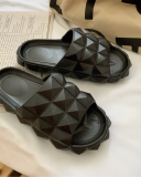 Wholesale Round Toe Plaid Decor Sandals