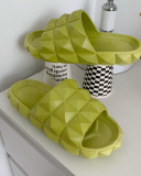 Wholesale Round Toe Plaid Decor Sandals