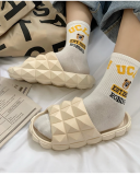 Wholesale Round Toe Plaid Decor Sandals