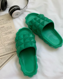 Wholesale Round Toe Plaid Decor Sandals