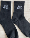 Letter Rib Knit Socks & Tights