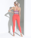 Women Printed Strap Vest Two Piece Pants Sets Purple S-L