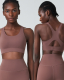 Hot Sale Breathable X Back Sports Bra Yoga Tops Back Zipper S-XL