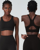 Hot Sale Breathable X Back Sports Bra Yoga Tops Back Zipper S-XL