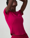 Women Short Sleeve O Neck Sports Fitness Quick Dry T-shirt S-XL