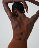 Hot Sale Breathable X Back Sports Bra Yoga Tops Back Zipper S-XL