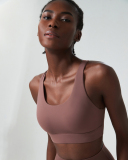 Hot Sale Breathable X Back Sports Bra Yoga Tops Back Zipper S-XL