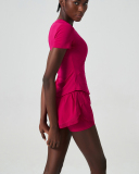 Women Short Sleeve O Neck Sports Fitness Quick Dry T-shirt S-XL