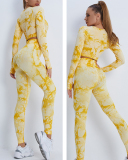 Women Hot Sale Long Sleeve Tie Dye Sports Tops S-L