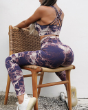 Women Hot Sale Long Sleeve Tie Dye Sports Tops S-L