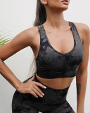 Hot Sale Sleeveless Back Strappy Tie Dye Sports Bra S-L