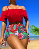 High Waist Ruffle Women New Swimwear Bathing Suit
