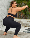 Women Quick Dry High Waist Solid Color Plus Size Pants L-3XL