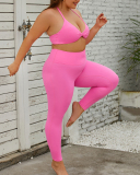 Women Quick Dry High Waist Solid Color Plus Size Pants L-3XL