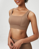 Women Adjustable Back Button Fixed Pad Yoga Bra S-XL