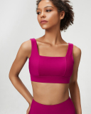 Women Adjustable Back Button Fixed Pad Yoga Bra S-XL