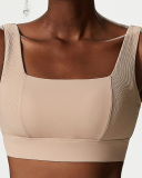 Women Adjustable Back Button Fixed Pad Yoga Bra S-XL