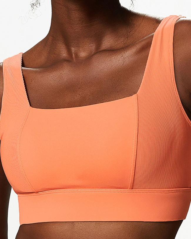 Women Adjustable Back Button Fixed Pad Yoga Bra S-XL