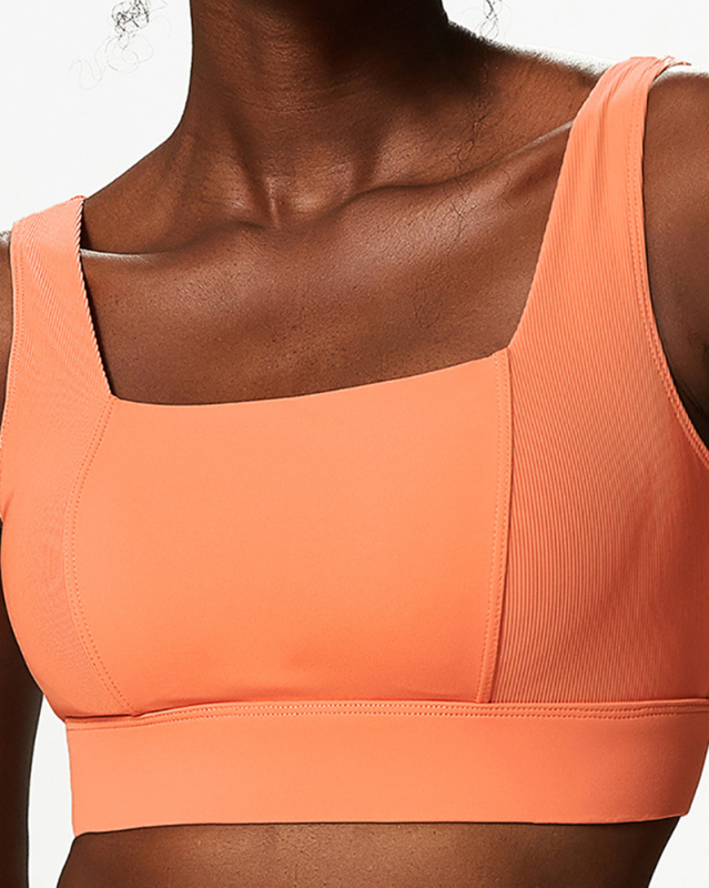 Women Adjustable Back Button Fixed Pad Yoga Bra S-XL