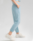 Girl Kids Summer Quick Dry Loose Running Sports Pants Light Blue Purple Pink Black 120-150
