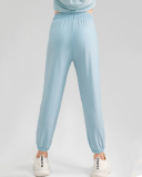 Girl Kids Summer Quick Dry Loose Running Sports Pants Light Blue Purple Pink Black 120-150