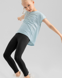 New Summer High Elestic Dance Sports Outside Active Girls Pants Leggings Purple Green Black 120-150