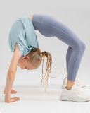 New Summer High Elestic Dance Sports Outside Active Girls Pants Leggings Purple Green Black 120-150