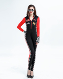 Racing Hot Women Black Red Jumpsuit