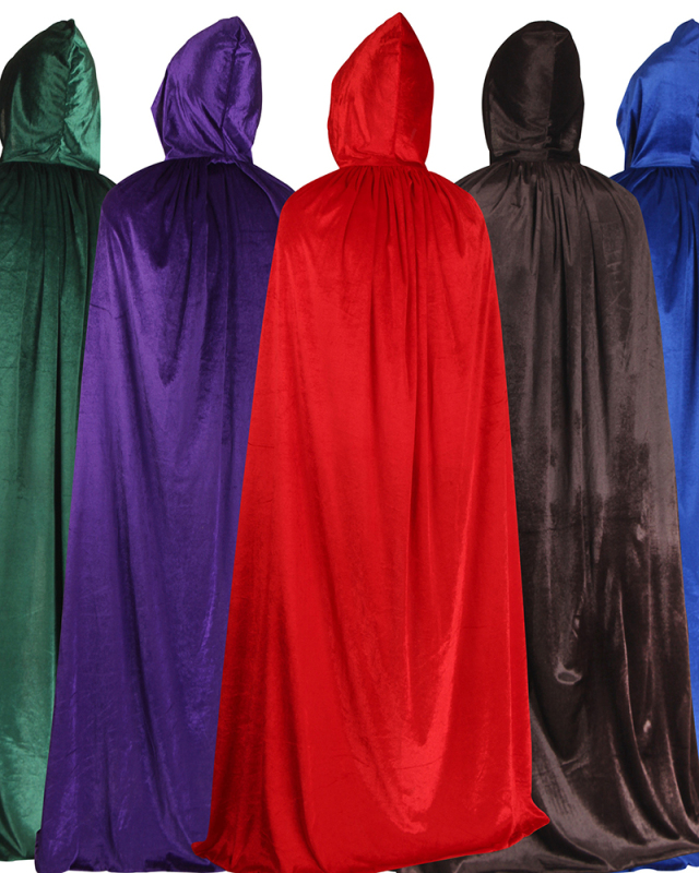 Halloween Cape Adult children men and women All Saints Canary Velvet Witch Devil Cape Dress up