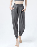 Women Loose Running Training Yoga Casual Sports Trousers Pants Gray Deep Gray Black Pink S-XL