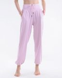 Ice Silk Thin Breathable Summer Loose Sports Trousers Pants Pink Blue Gray Black S-XL