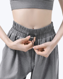 Women Loose Running Training Yoga Casual Sports Trousers Pants Gray Deep Gray Black Pink S-XL