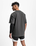 Men's Short Sleeve Loose O Neck Solid Color Basic T-shirt Gray Khaki Black  Beige Navy Blue M-3XL