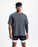 Men's Short Sleeve Loose O Neck Solid Color Basic T-shirt Gray Khaki Black  Beige Navy Blue M-3XL