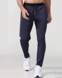 Men's New Outside Running Basketball Quick Dry Long Pants Black Navy Blue S-2XL