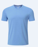 Hot Sale Solid Color Men's Quick Dry Sports Short Sleeve T-shirt S-3XL