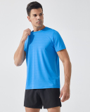 Hot Sale Solid Color Men's Quick Dry Sports Short Sleeve T-shirt S-3XL
