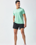 Hot Sale Solid Color Men's Quick Dry Sports Short Sleeve T-shirt S-3XL