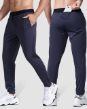 Men's New Outside Running Basketball Quick Dry Long Pants Black Navy Blue S-2XL