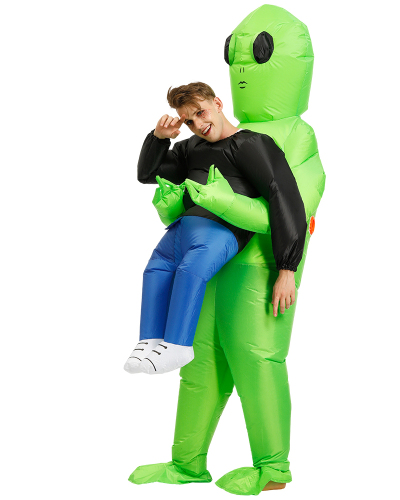 Green Alien Inflatable Costume Party Spooky Costume